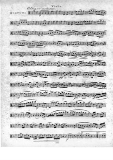 Квартет для флейты и струнных No.1 соль минор, Op.71: Партия альта by Трауготт Максимилиан Эбервейн