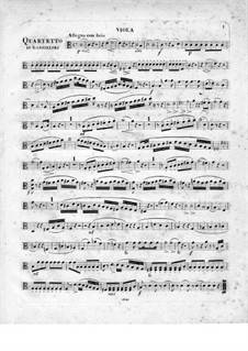 Квартет для флейты и струнных No.2 до мажор, Op.95: Партия альта by Иоганн Вильгельм Габрильски