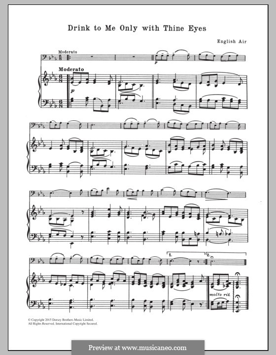 Drink to Me Only with Thine Eyes: Для виолончели и фортепиано by folklore