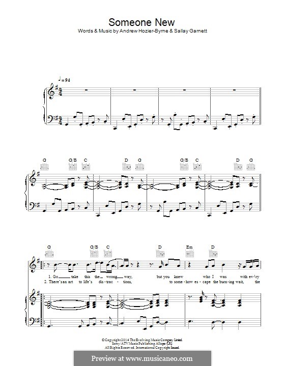 Someone New: Для голоса и фортепиано (или гитары) by Andrew Hozier-Byrne, Sallay Garnett