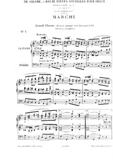 Двенадцать новелл для органа, Op.59: No.1 Марш by Теодор Саломе
