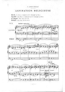Двенадцать новелл для органа, Op.59: No.2 Aspiration religieuse by Теодор Саломе