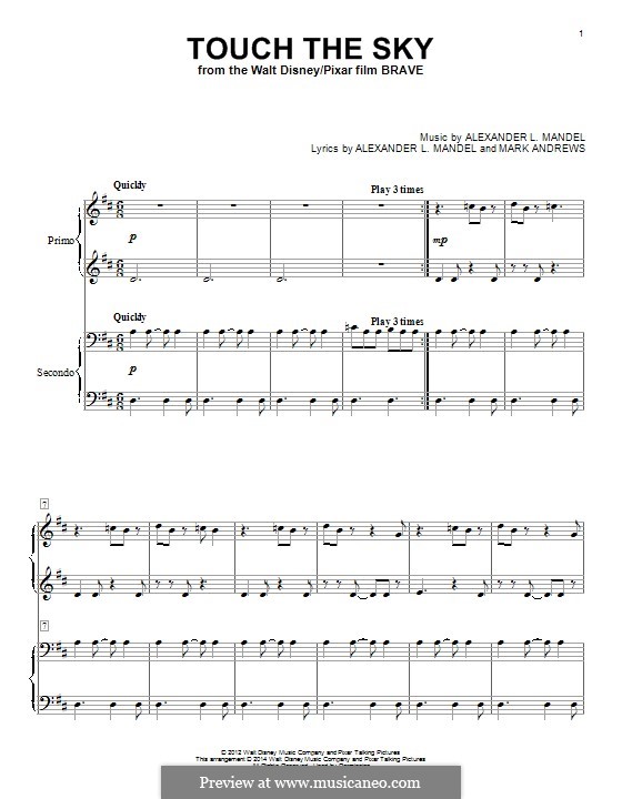 Touch The Sky (from Brave): Для фортепиано by Alexander L. Mandel