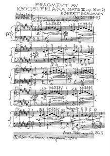 Крейслериана, Op.16: Movement II, for piano (or organ, or keyboard) by Роберт Шуман