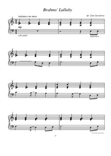 No.4 Колыбельная: Для фортепиано by Иоганнес Брамс