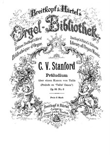 Шесть прелюдий для органа, Op.88: Prelude No.6 on tallis canon by Чарлз Виллиерс Стэнфорд