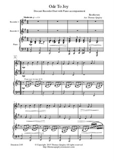 Ода к радости: Version for oboe duet by Людвиг ван Бетховен