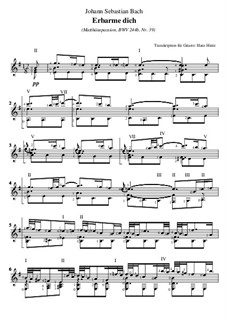 No.39 Ария 'Сжалься надо мною': Für Gitarre by Иоганн Себастьян Бах