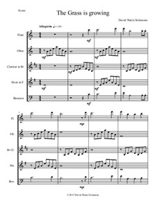 The grass is growing: For wind quintet by Дэвид Соломонс