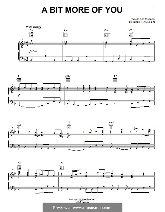 A Bit More of You: Для фортепиано by George Harrison