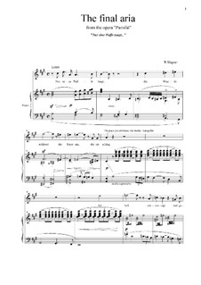 Фрагменты: Nur eine Waffe taugt... (The final aria) by Рихард Вагнер