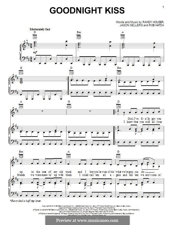 Goodnight Kiss: Для голоса и фортепиано (или гитары) by Jason Sellers, Randy Houser, Robert Hatch