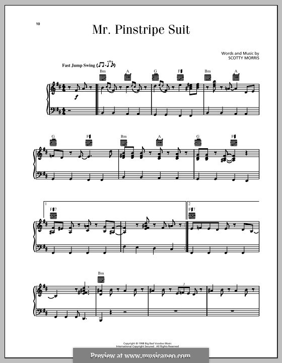 S. Morris Mr. Pinstripe Suit (Big Bad Voodoo Daddy) ноты на MusicaNeo