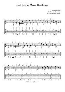 God, Rest Ye Merry Gentlemen: Для гитары by Unknown (works before 1850)