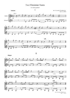 Два украинских наигрыша: Два украинских наигрыша, Op.15 by folklore