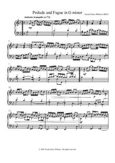 Prelude and Fugue in G minor: Prelude and Fugue in G minor by Nicole DiPaolo