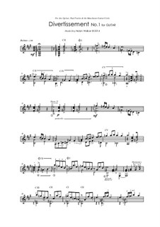 Five Divertissements for Guitar: Сборник by Helen Walker
