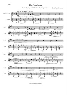 The Swallows: Для кларнета и гитары by Дэвид Соломонс