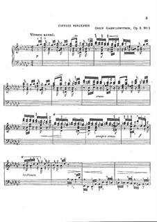 Two Piano Pieces, Op.3: No.1 Caprice Burlesque by Осип Габрилович