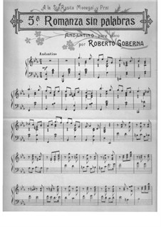Песня без слов No.5: Песня без слов No.5 by Роберто Гоберна