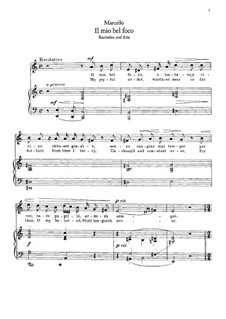 Il mio bel foco: Для голоса и фортепиано (A minor) by Бенедетто Марчелло