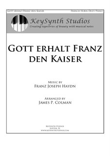 Австрийский национальный гимн, Hob.XXVIa/43: For horn and piano by Йозеф Гайдн