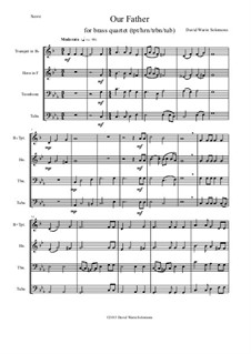 Our Father: For brass quartet (tpt, hrn, trbn and tub) by Дэвид Соломонс