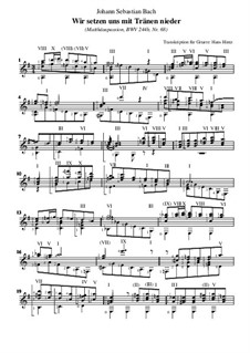 Часть II: No.68 Wir setzen uns mit Tränen nieder, für Gitarre by Иоганн Себастьян Бах