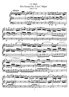 Трио-соната для органа No.5 до мажор, BWV 529: Для одного исполнителя by Иоганн Себастьян Бах