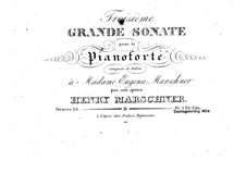 Соната No.3 соль минор, Op.24: Соната No.3 соль минор by Генрих Маршнер