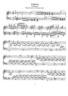 Каденция к Концерту для фортепиано с оркестром No.24 до минор Моцарта: Для одного исполнителя by Иоганнес Брамс