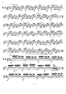 Двадцать пять этюдов для гитары, Op.60: No.3-5 by Маттео Каркасси