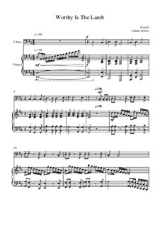 No.53 Достоин Агнец закланный: Score for two performers (in C) by Георг Фридрих Гендель