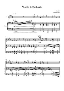 No.53 Достоин Агнец закланный: Score for two performers (in F) by Георг Фридрих Гендель
