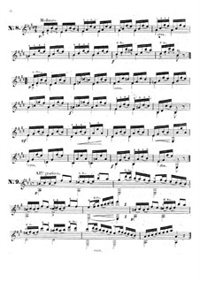 Двадцать пять этюдов для гитары, Op.60: No.8-9 by Маттео Каркасси