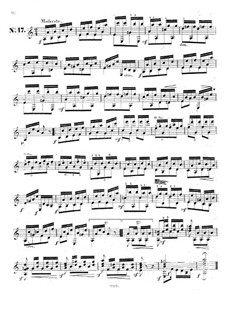 Двадцать пять этюдов для гитары, Op.60: No.17 by Маттео Каркасси