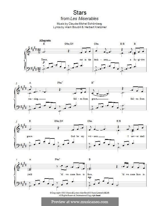 Stars: Для голоса и фортепиано by Claude-Michel Schönberg