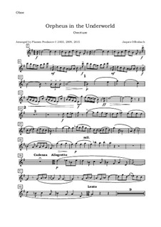 Увертюра: For oboe, violin, viola and cello - oboe part by Жак Оффенбах