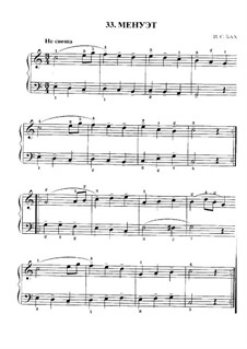Менуэт до мажор: Для фортепиано by Иоганн Себастьян Бах