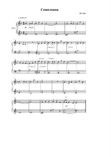 Соната для флейты и клавесина No.2 ми-бемоль мажор, BWV 1031: Сицилиана. Переложение для фортепиано by Иоганн Себастьян Бах