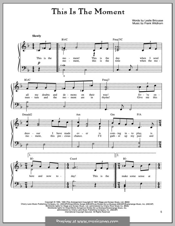 This Is The Moment (from Jekyll And Hyde): Для фортепиано by Frank Wildhorn
