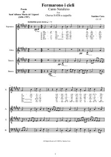 Fermarono i cieli: Chorus SATB a cappella, CS 155a by Santino Cara