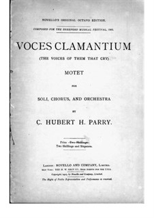 Voces Clamantium: Voces Clamantium by Чарльз Губерт Гастингс Парри