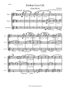 Eriskay love lilt (Vair Mio): For flute trio by folklore