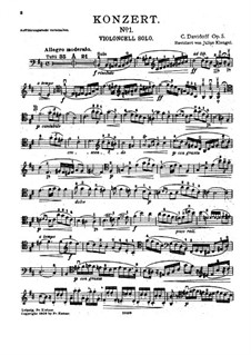 Концерт для виолончели с оркестром No.1 си минор, Op.5: Сольная партия by Карл Давыдов