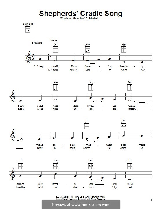 Shepherd's Cradle Song: Для укулеле by C. D. Schubert