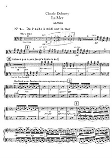 Море, L.109: Партия альтов by Клод Дебюсси
