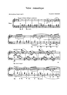 Романтический вальс, L.71: Для фортепиано by Клод Дебюсси