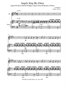 Angels Sing His Glory: Score for two performers (in E Flat) by folklore