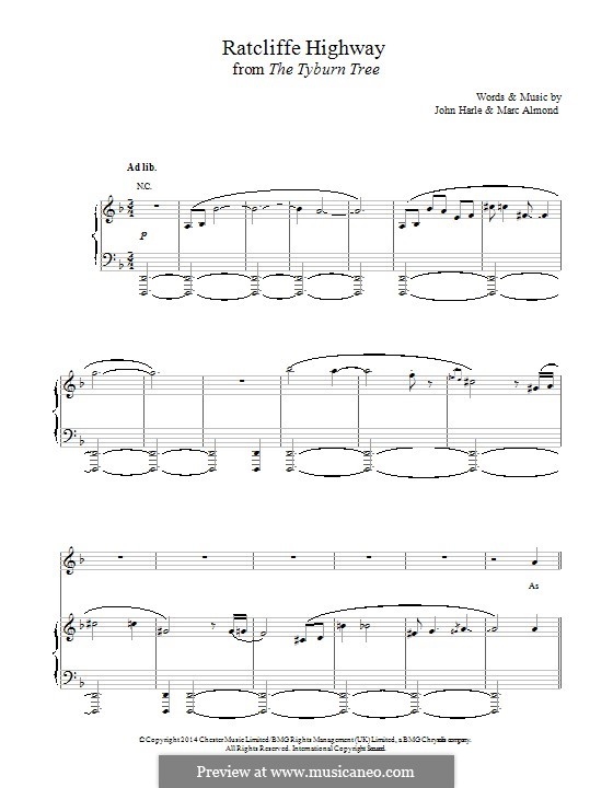 Ratcliffe Highway: Для голоса и фортепиано (или гитары) by John Harle, Marc Almond